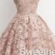 A-line Short Lace Homcoming Dress, Lace Prom Dress from Sweetheart Girl