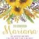 Watercolor Sunflower clipart,  Floral Frame PNG, wedding bouquet, arrangement, digital paper, blue flowers, bridal shower, for blog banner