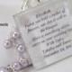 Flowergirl Keepsake Bouquet Charm with a Pearl Drop - Pick your color
