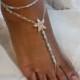 Aqua Foot Jewelry Beach Wedding Pearl Turquoise Barefoot Sandal Destination Bride Bridesmaids Gift Soleless Shoe