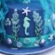 Cobalt Seahorse mini top hat, mermaid headband, Mardi Gras headpiece, ocean fascinator, blue turquoise purple dance costume