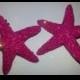Starfish, ocean, Beach wedding,Pink, Pink glitter, bridal, starfish barrette, starfish hair clip, fish, ocean clip,beach, mermaid