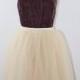 Colette - Soft Tulle Skirt in Champagne, Premium Semi-Puffy Tulle Skirt, 4-layers Midi Tutu, Adult Tutu, Plus Size Tutu, Length 26"