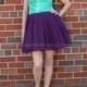 Ciara - Tulle Skirt in Deep Purple, 6-Layers Puffy Princess Tutu, Plum Tulle Skirt, Bridesmaids Skirt, Adult tutu, Engagement Skirt