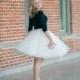 Clarisa - Tulle Skirt, Champagne Tulle Skirt, Ivory Tulle Skirt, 7-Layers Adult Tutu, Knee-length Women's Ballerina Skirt