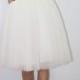 Cassie Ivory Tulle Skirt, Layered Puffy Princess Tutu in Champagne / Knee-Length Tutu - Length 23.5"