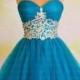 Blue Sweetheart Tulle Short Prom Dress, Homecoming Dresses from Sweetheart Girl