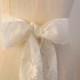 Soft White Lace Sash Wedding Sash  - made to order