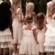 Lace Flower Girl dress- Flower Girl Dresses- Cream flower girl dress- Lace dress- Rustic Girls Dress- Baby Lace Dress- Junior Bridesmaid