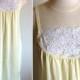 Yellow Nightie, Size Medium, Vintage Women's Nightgown, Sears Ladies' Yellow Nightgown