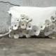 Wedding Clutch Summer White Sea of Blossoms Wristlet