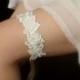 Lace Wedding Garter - Bridal Garter in Ivory or White - Vintage Inspired Wedding - "Brynn"