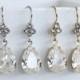 Bridal Earrings Swarovski Crystal Teardrop Earrings Simple Wedding Earrings Gold or Silver Bridesmaid Earrings Wedding Jewelry JANE
