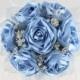 Blue Bouquet, Blue Bridal Bouquet, Blue Wedding Bouquet