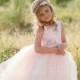 NEW! The Juliet Dress in Pink Blush with Flower Sash - Flower Girl Dress
