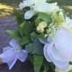 Garden bouquet, Wedding bouquet, Rustic wedding bouquet, Burlap wedding bouquet, Bridal bouquet, White flower bouquet, Rhinestone bouquet