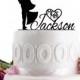 Wedding Cake Topper - Wedding Decoration - Cake Decor - Monogram Cake Topper - Anniversary Cake Topper -Bride & Groom Cake Topper