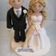 Wedding Cake Topper, Custom Cake Topper, Bride And Groom, Polymer Clay, Personalized, Keepsake