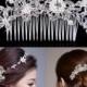 Bridal Hair Comb Wedding Hair Comb Crystal Pearl Silver Wedding Hair Piece Bridal Jewelry Wedding Jewelry Bridal Accessories Style-131