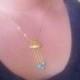 Necklace, Geometry, Statement Necklace, Pendant, Modern, Minimal, Minimalist Jewelry, Wedding Jewelry, Everyday necklace, Cloud, Blue