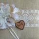 Personalized Ring Bearer Pillow - Burlap and Lace Wedding - Rustic Wedding Pillow - Burlap Pillow -Ring Bearer -Barn Wedding -Summer Wedding