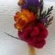 Dried Flower Boutonniere Bright Colors