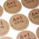 Save The Date Stickers - Wedding Invitation Seals - Custom Rustic Wedding Mason Jar Stickers - 2" Brown Kraft