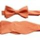 Father Son Bow Tie Sets - Orange Tiny Gingham
