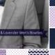 Men's navy blue & lavender lilac purple bowties - chevron polka dot linen dot seersucker wedding bow tie father groomsmen ushers ring bearer