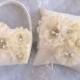 Sale Ivory Flower Girl Basket Ring Bearer Pillow, Flower Girl Basket Set Wedding Pillow Elegant and Classic