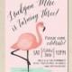 flamingo invitation - flamingo party - pool party - baby shower - bridal shower - wedding - hand illustrated - DIY-custom invite - printable