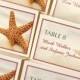 Starfish Place Cards, White Sand, Escort Cards, Beach Wedding, DEPOSIT
