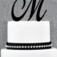 Personalized Monogram Initial Wedding Cake Toppers - Letter M, Elegant Cake Toppers, Unique Cake Topper, Traditional Topper