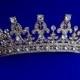 Swirling crystal tiara,  Princess wedding crown, Royal crystal bridal tiara, Rhinestone Bridal headband,,Bridal crown, Floral tiara, Gold