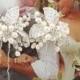 Bridal Hair Comb Wedding Hair Pins Crystal "Freshwater Pearl" Silver Wedding Bridal Jewelry Wedding Jewelry Bridal Accessories Style-180