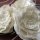 Ivory, cream bridal hair flowers (set of 3), bridal hairpiece, bridal hair accessories, bridal floral headpiece, wedding hair accessories