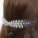 Bridal Hair Comb,Silver Leaf Hair Comb, Silver Pearl  Headpiece, Wedding Hair Accessories, Greece Goddess