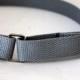 Boys Belt Solid Grey Velcro  D Ring Webbing Belt