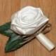 Rustic Theme Single Rose Boutonniere, Ivory, Groom Boutonniere, Groom Button Hole, Ivory Buttonhole