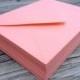 50 A7 5x7 or 4Bar 3.5x5 Coral Peach Envelopes - A7 5x7 Wedding Invitation or RSVP Envelopes