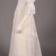 1970s Wedding Dress - 70s Lace Wedding Dress  - High Neck Bridal Gown  - Bianchi