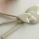 Vintage Heart Balloon Mold White Ceramic Wedding Decor Bouquet Art Mold Form Porcelain Display Bridal Shower Gift Lover Love Heart Display