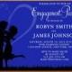 Love Silhouette Blue Engagement Party Customized Printable Invitations /  DIY