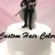 Personalized Wedding Cake Topper - Football Couple - Football Wedding Cake Topper - Cake Topper - Sports Theme Wedding - Bride and Groom