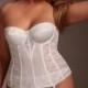 White Satin And Lace Bustier