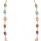 18k Gold Rock Candy Summer Rainbow Multi-Stone Necklace
