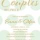 mint gold couples shower invitation, mint green gold glitter couples shower invite, customizable bridal party invite