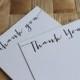 Letterpress Thank You Cards - Calligraphy - Set of 10, 20, 35