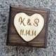 Wood Engraved Ring Box for Ring Bearer or personalized Gift Box Rustic Wedding