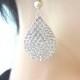 Bridal Jewelry ~ Rhinestone Earrings // Sparkly  // Large // Teardrops // Sterling Silver posts // Best Seller // Bridesmaids // Prom //